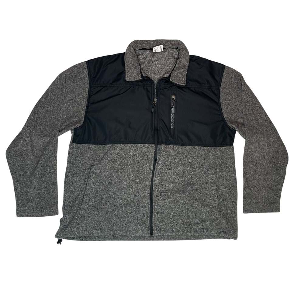 New Balance Gray Full Zip Fleece Jacket 2X